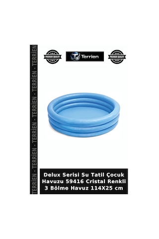 Delux Serisi Su Tatil Çocuk Havuzu 59416 Cristal Renkli 3 Bölme Havuz 114x25 Cm Çok Renkli