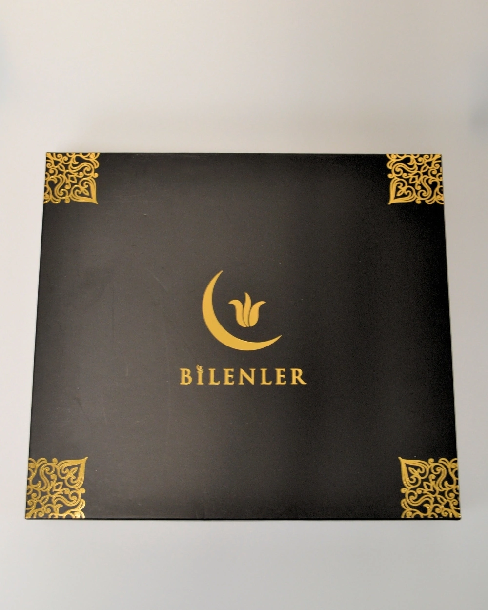 Lüks Siyah Hediye Kutusu Büyük Boy 32x36x4 Cm Sert Kapaklı Sunum Kutusu