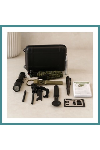 Trendexa 12 Parça Kamp Ve Hayatta Kalma Seti Survival Kit Mac Çok Renkli