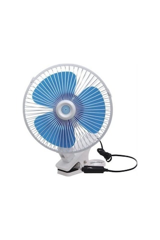 Oto Vantilatör Çap 18 Cm Mandallı Döner Başlıklı 12v Araç Içi Fan