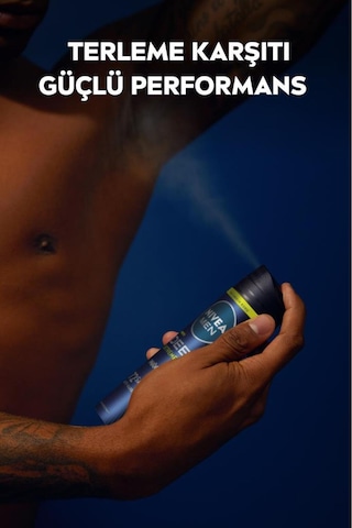 Men Erkek Sprey Deodorant Deep Extreme 150ml, 72 Saat Anti-perspirant Ter Koruma, Yeni Enerjik