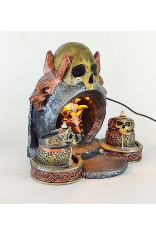 Kurukafa Işıklı Geri Akış Tütsülük Metalik