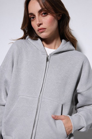 Antioch Kapüşonlu Sweatshirt Kadın Eşofman Takım Kar Melanj