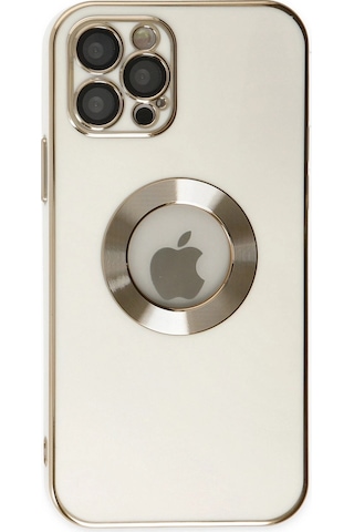 Gld-spt- Newface Apple Uyumlu iPhone 12 Pro Max Kılıf Store Silikon - Beyaz