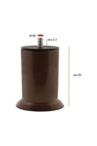 Koltuk Yükseltme Ayağı - 10 Cm, Kahverengi Plastik, 4 Adet 6395751