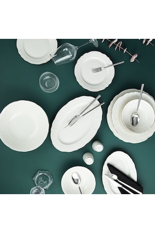 Aryıldız Tiffany Platin 30 Parça 6 Kişilik Yemek Takımı Platin