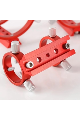 68mm Kılavuz Yüzük Seti Üç Nokta Astronomik Kılavuz Yüzük 1pcs Plaka 2pcs Halka 8pcs Vidalar Kırmızı Renk