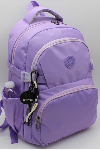 Çok Bölmeli Lüks Unisex Saten Suya Dayanıklı Kumaş Ortaokul Lise Okul Ve Sırt Çantası / 3460 Lila