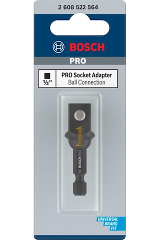 Bosch Pro 1/4 Bits Girişli 1/2 Kare Lokma Adaptörü 2608522564