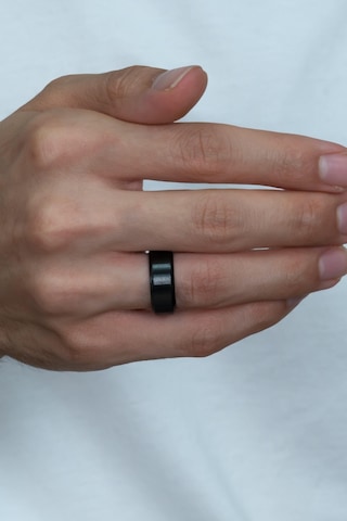 8 Mm Köşeli Düz Model Unisex Kadın Erkek Çelik Alyans Yüzük Cl31 001