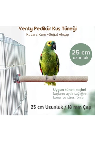 Vixpet Venty Pedikür Papağan Tünek 25 cm Uzunluk 18 mm Çap / 1 Adet - Kumlu Tünek- Zımpara Tünek Vixpet Venty Pedikür Papağan Tünek 25 cm Uzunluk 18 mm Çap / 1 Adet - Kumlu Tünek- Zımpara Tünek