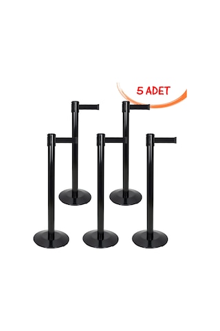 Şerit Bariyer Yönlendirme Bariyeri Ayaklı Güvenlik Şerit Bariyer - Elektrostatik Boyalı 5 Adet