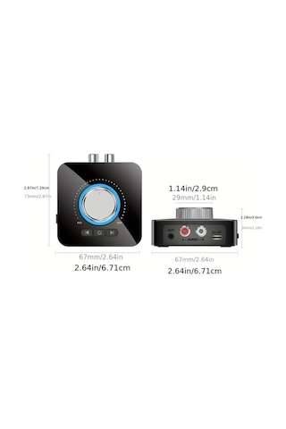 Honeybeeshop Siyah Ses Kablosuz Adaptor Verici Ve Alici Usb 35 Mm Auxtan Rcaya Rx Tx Modlari Uyumlu Kulakliklar