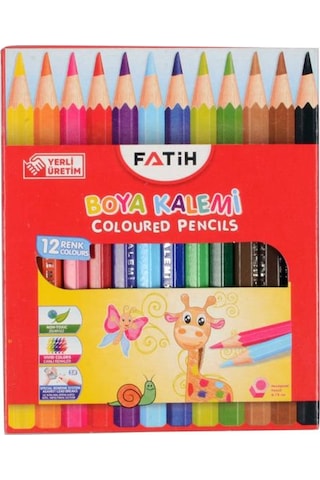 Fatih 12 Renk Küçük Boy Kuru Boya Kalemi Seti