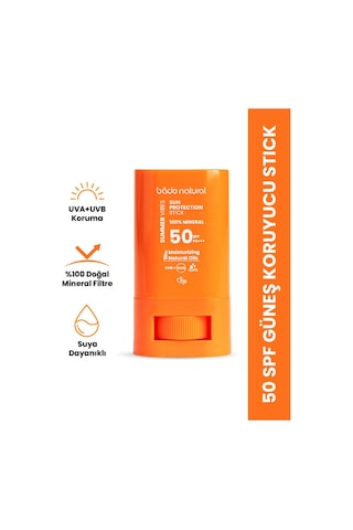 Bade Natural Mineral Filtreli ve Yüksek Koruyucu Doğal Stick Güneş Kremi SPF50 16 G