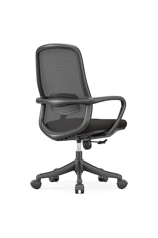 Ofisbazaar Lavander Fileli Çalışma Koltuğu Ergonomik Şef Ve Toplantı Koltuğu Siyah Siyah