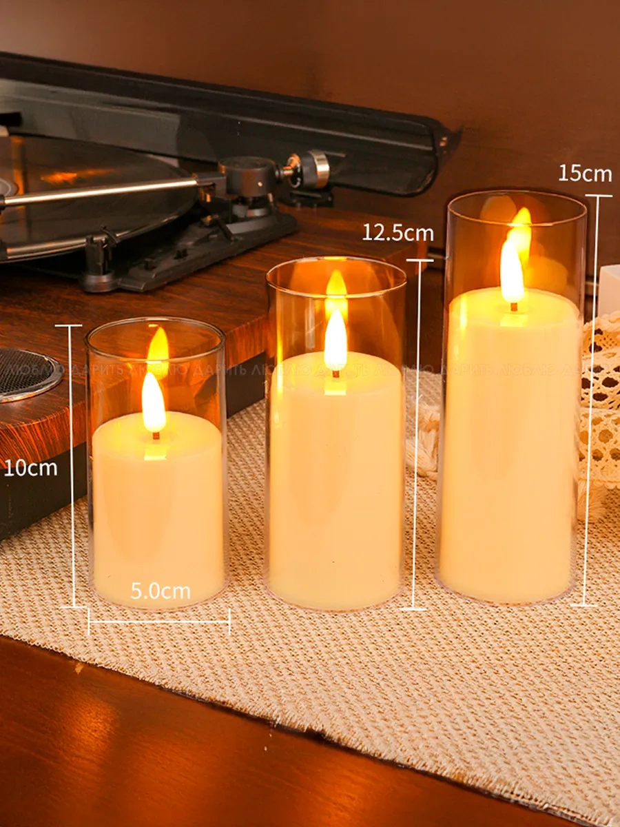 Lublu Darit' Pilli Titreyen Led Mum Seti, 3 Adet 144663655 Bej Açık