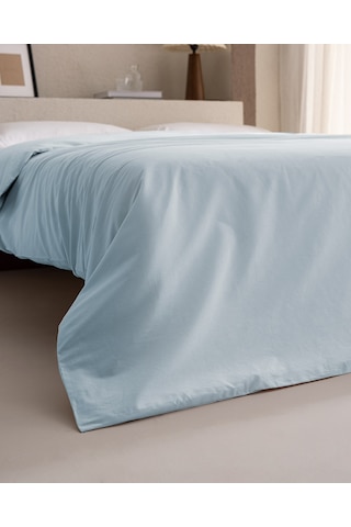 Madame Coco Manon King Size %100 Pamuk Ranforce Düz Nevresim - Mavi MAVI