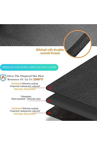 Ubeesize Büyük Izgara Altı Pedi, 193x122 Cm, Çift Taraflı Yanmaz, Yağ Geçirmez Su Geçirmez Bbq Mat Sku: Smgstka136c9c0ef Bakır