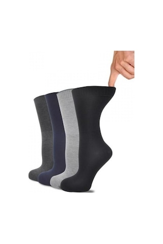 Dündar 12 Adet Diyabetik Bambu Erkek Çorap