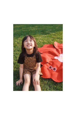 Poala Kids Leopar Desenli Salopet