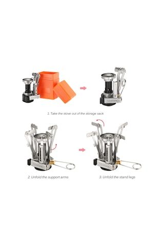 Tomshoo Siyah Mini Sırt Çantasıyla Seyahat Teneke Kutu Soba Brülörleri Siyah