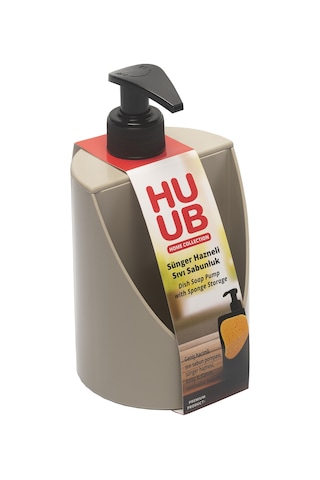 Huub Sünger Hazneli Sıvı Sabunluk Açık Beyaz