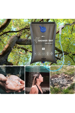 Tenfowee 15l Taşınabilir Tpu Kamp Duş Çantası, Dışarıda Konforlu Duş İçin, Seyahat Ve Doğa Maceraları İçin Uygun Diğer