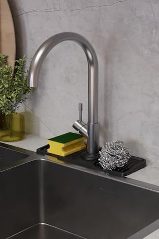 Musluk Matı Elastik Silikon Mutfak Ve Banyo İçin Lavobo Su Tutucu Musluk Ve Batarya Matı Siyah,515201742 Altın