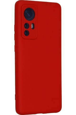 Xiaomi Mi 12 Kılıf Nano İçi Kadife Silikon - Kırmızı Düz Renkli
