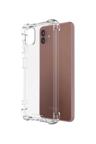 Galaxy Uyumlu A04 Kılıf Nitro Anti Shock Silikon - Renksiz Renksiz Renksiz