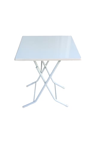 Katlanır Masa 60x60 Döküm Kenar Beyaz