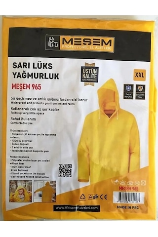Meşem Yağmurluk Sarı Xxl Sarı