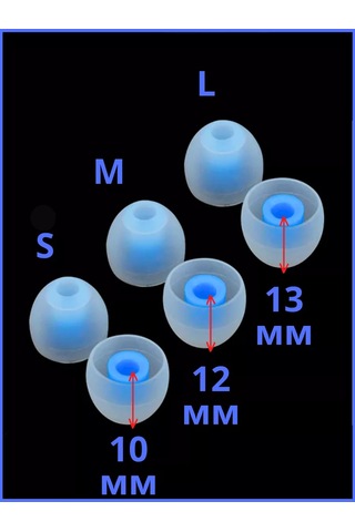 Discount Store Kulaklıklar İçin Evrensel Kulak Yastıkları 3 Çift S, M, L 241878567 Beyaz-mavi