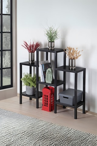 6 Katlı Düzenleyici Raf Ünitesi, Kitaplık, Siyah