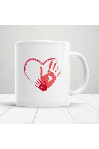 Seni Çok Seviyorum Anneciğim Ve Güzel Dilekler Baskılı 1 Adet Anneler Günü Hediyelik Kupa Beyaz