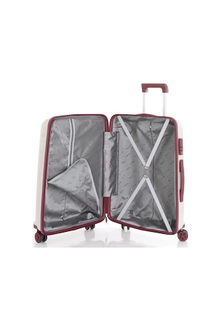 Mçs 3lü Set Kırılmaz Silikon Seyahat Valizi Bavulu V305 Kemik Kpudra Bej