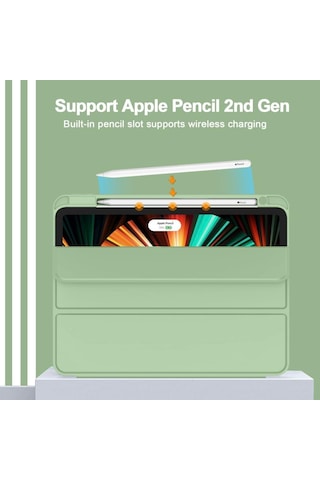 Apple Uyumlu iPad Pro 13inç M4 2024 Kılıf Pen Charge Kalem Bölmeli A2925 A2926 A3007