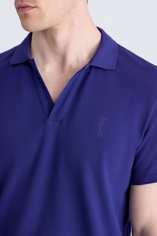 Twn Slim Fit Saks Mavi Düz %100 Pamuklu T-shirt 4ec1438311322 750