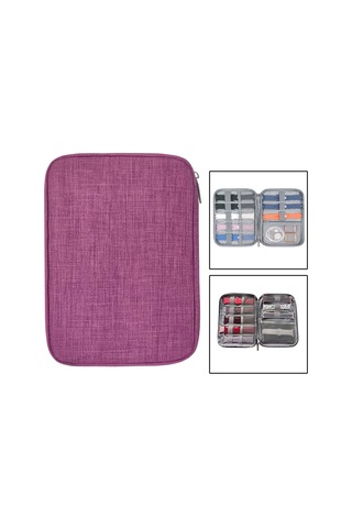 Homyl Saat Kordonları Saklama Çantası Kablo Için Watch Mor