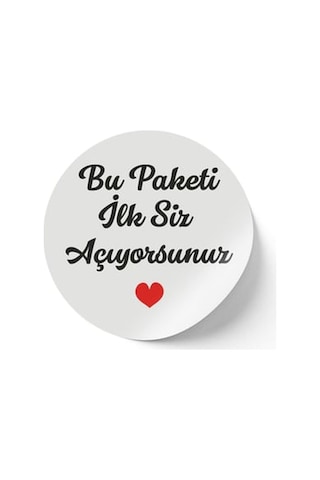 İlk Siz Açıyorsunuz Baskılı Kuşe Etiket Sticker - 3,5x3,5 Cm - 108 Adet Diğer