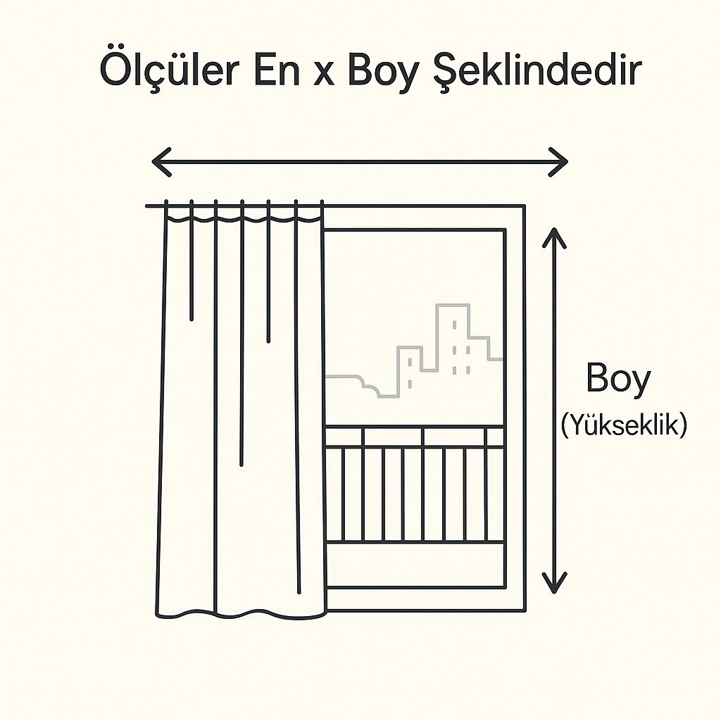 Ceylan Home Balkon Perdesi Bağcıklı Halkalı Ölçü Seçenekli Gri Çizgili Gri