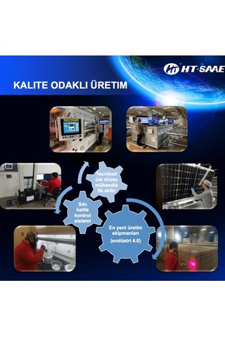 Ht-saae Ht72-16m 435 Watt Beyaz Arka Yüz Güneş Enerji Paneli Half