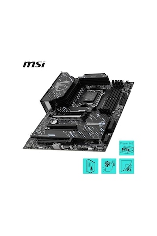 Msı X870e Gamıng Plus Wıfı Am5 Ddr5 8200mhz Oc 3x M.2 Usb 40gbps Hdmı Dp 5g Lan Wıfı 7 Rgb Atx