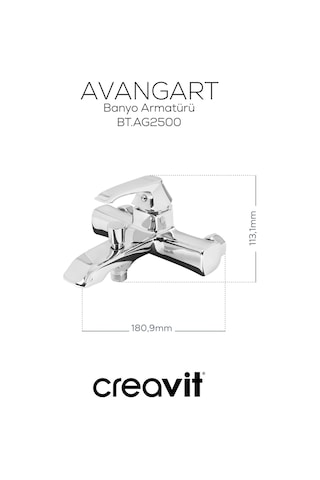 Creavit Avangart Banyo Armatürü Krom Bt.ag2500