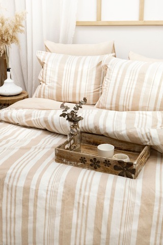 Çift Kişilik 200 X 220 Cm Ranforce Nevresim Takımı - Brendon Kahv