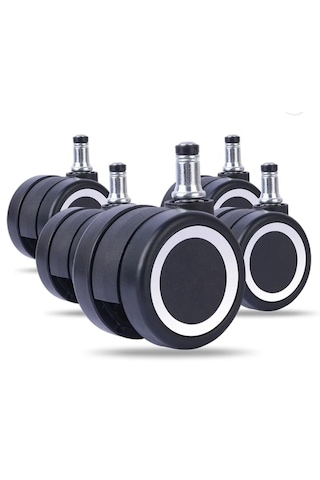 Sandofis Çap 60 Mm Crom Çemberli P.u Tabanlı Teker 5 Adet