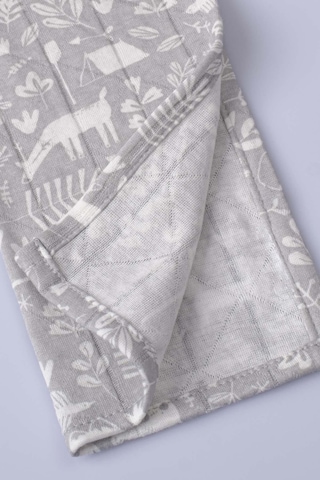 Uygun Bebe Bebek Ağız Bezi Kamp Desenli Gri 25x22 Cm Gri