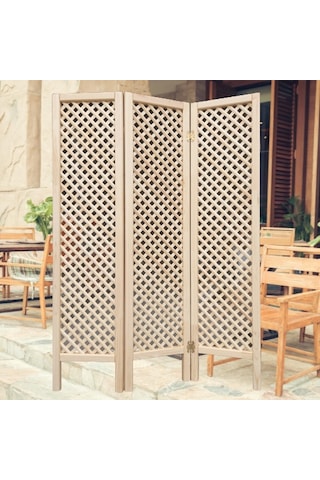 Ahşap Paravan 3 Kanatlı Oda Bölme