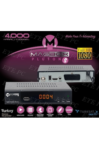 Magbox Pluton S Full Hd Scart Uydu Alıcısı